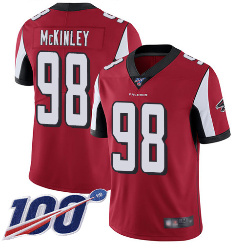 Atlanta Falcons Limited Red Men Takkarist McKinley Home Jersey NFL Football #98 100th Season Vapor Untouchable->women nfl jersey->Women Jersey